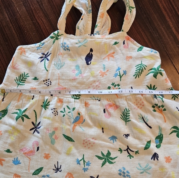 Hanna Andersson Tropical Maxi Tiered Sleeveless Dress 14-16 (160cm) Ivory - Picture 6 of 15